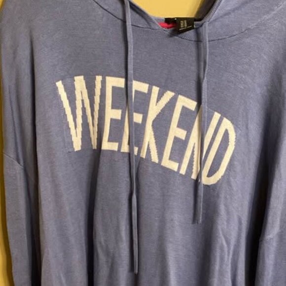 Rachel Zoe Blue Weekend Hooded Shirt - Picture 1 of 2